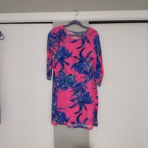 Lilly Pulitzer Pink and Blue Floral Mini Dress